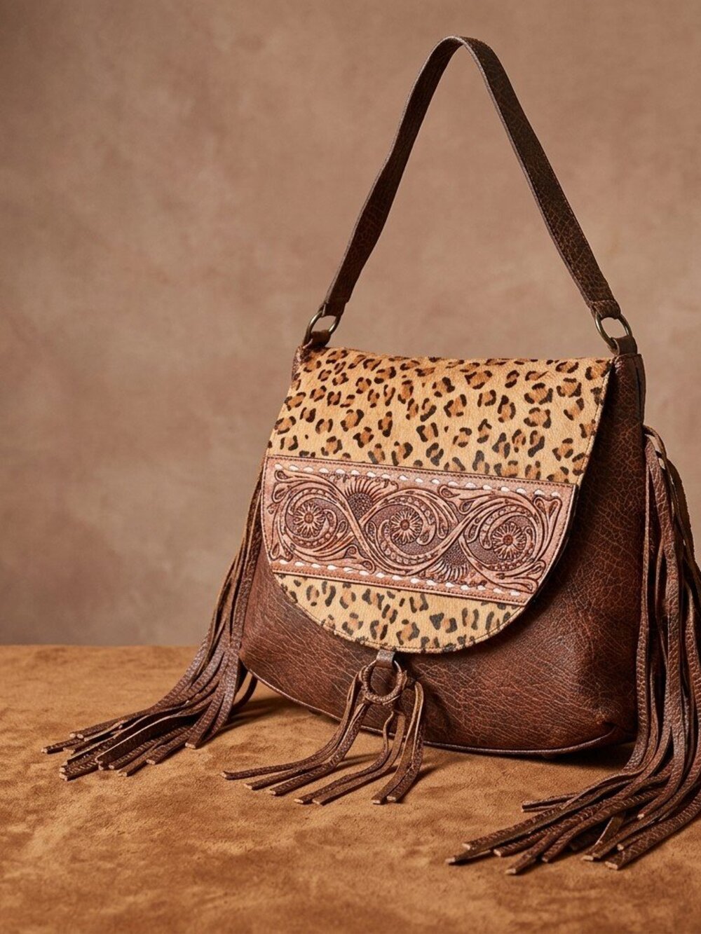 American Darling Western Luxe Fringe Saddle Bag - Picture 6 of 6